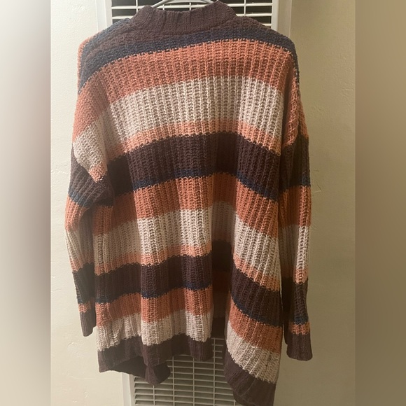 American Eagle Striped Brown and Pink Women's Sweater XS - Picture 6 of 6
